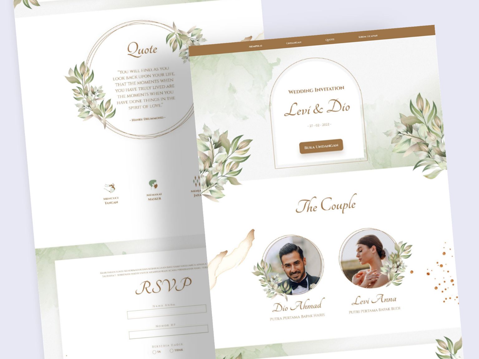 Preview template Floral 1